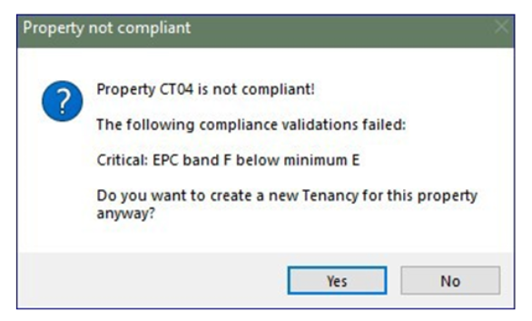 Property Not Compliant